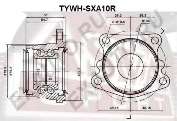ASVA TYWHSXA10R Ступица колеса