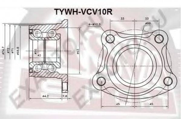 ASVA TYWHVCV10R Ступица колеса