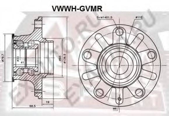 ASVA VWWHGVMR Ступица колеса