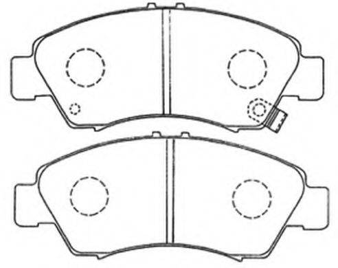 ASVA AKD1159 Комплект тормозных колодок, дисковый тормоз