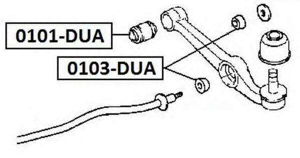 ASVA 0103DUA Ремкомплект, опора стойки амортизатора