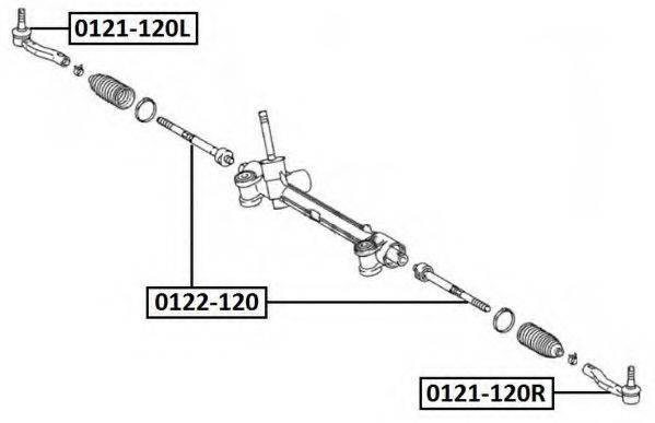 ASVA 0121120L Наконечник поперечной рулевой тяги