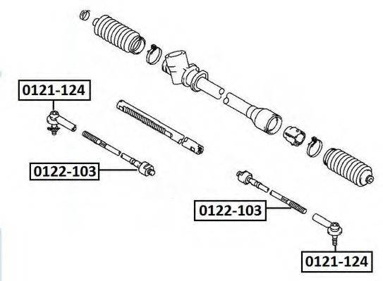 ASVA 0121124 Наконечник поперечной рулевой тяги