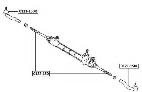 ASVA 0121150R Наконечник поперечной рулевой тяги