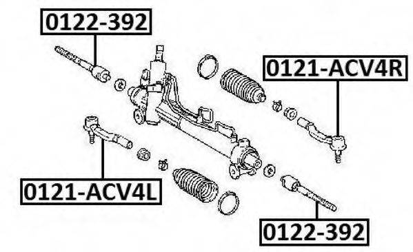 ASVA 0121ACV4R Наконечник поперечной рулевой тяги