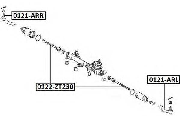 ASVA 0121ARL Наконечник поперечной рулевой тяги