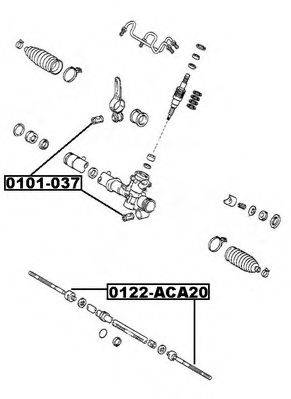 ASVA 0122ACA20 Осевой шарнир, рулевая тяга