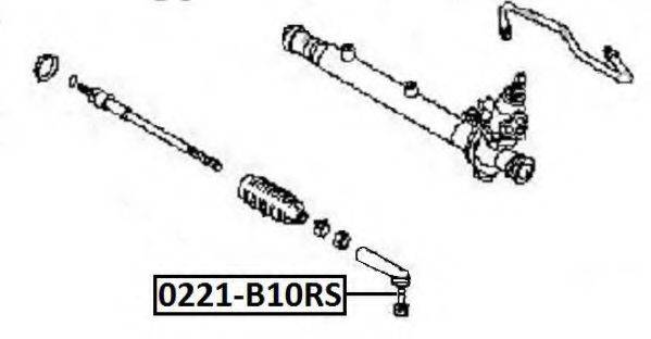 ASVA 0221B10RS Наконечник поперечной рулевой тяги