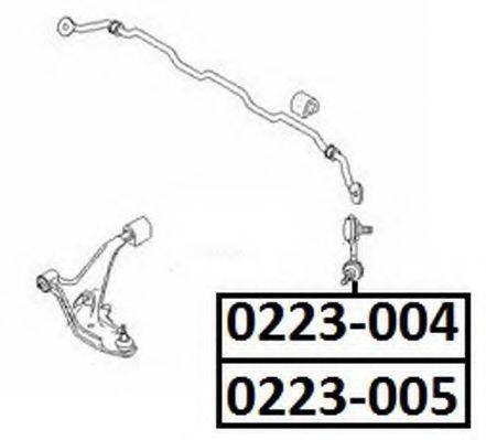 ASVA 0223005 Тяга / стойка, стабилизатор