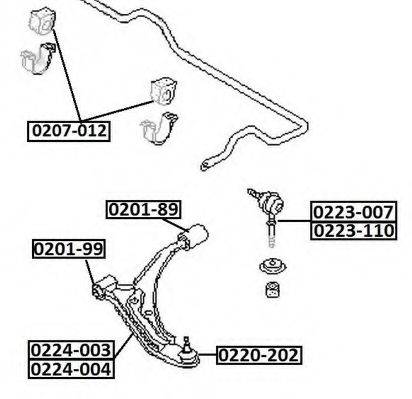 ASVA 0223007 Тяга / стойка, стабилизатор