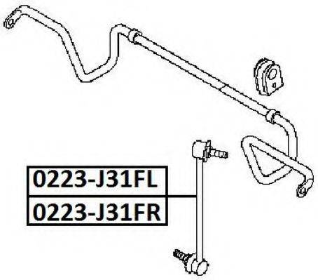 ASVA 0223J31FR Тяга / стойка, стабилизатор
