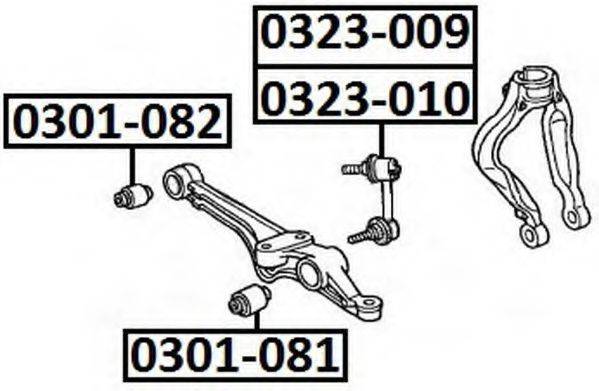 ASVA 0323009 Тяга / стойка, стабилизатор