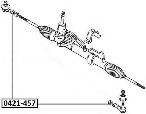 ASVA 0421457 Наконечник поперечной рулевой тяги