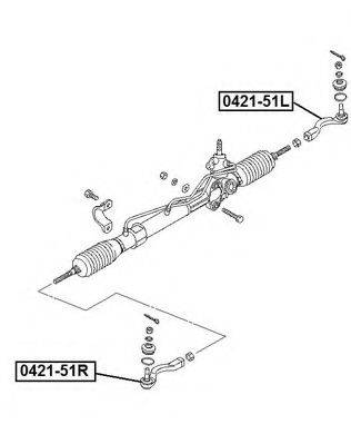 ASVA 042151R Наконечник поперечной рулевой тяги