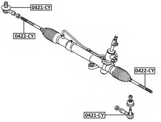 ASVA 0421CY Наконечник поперечной рулевой тяги