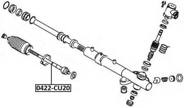 ASVA 0422CU20 Осевой шарнир, рулевая тяга