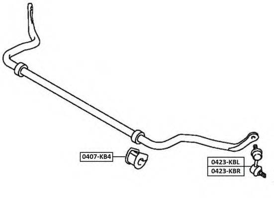 ASVA 0423KBL Тяга / стойка, стабилизатор