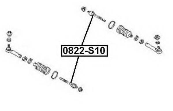 ASVA 0822S10 Осевой шарнир, рулевая тяга