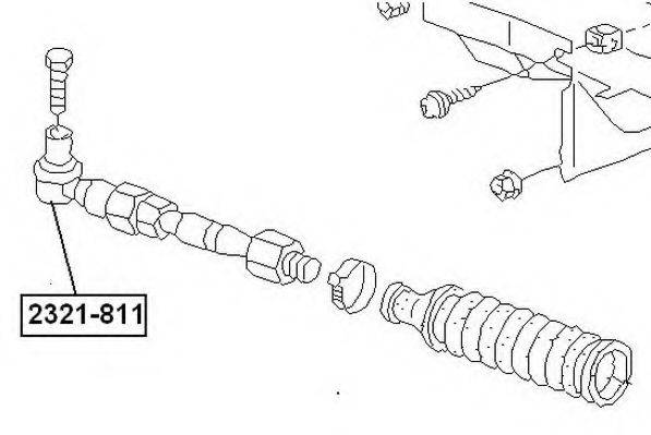 ASVA 2321811 Наконечник поперечной рулевой тяги