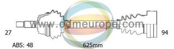 ODM-MULTIPARTS 18343011 Приводной вал