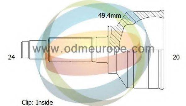 ODM-MULTIPARTS 12090281 Шарнирный комплект, приводной вал