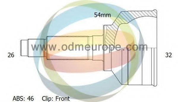 ODM-MULTIPARTS 12221358 Шарнирный комплект, приводной вал