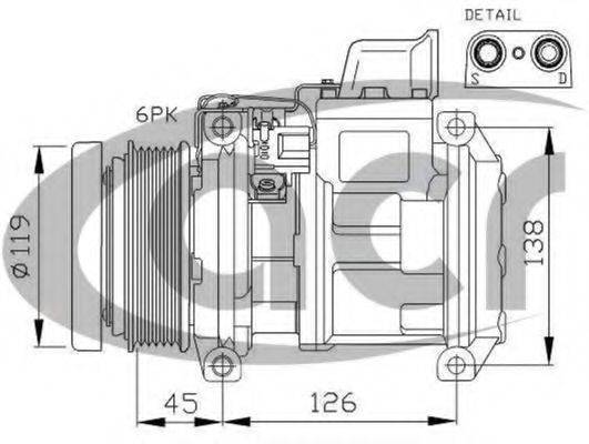 ACR 134427 Компрессор, кондиционер