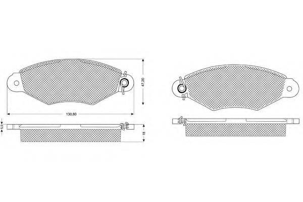 PROCODIS FRANCE PF1175 Комплект тормозных колодок, дисковый тормоз