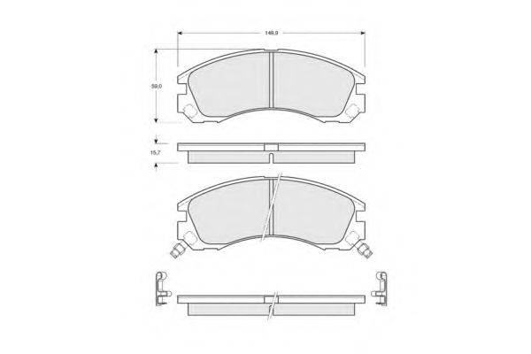 PROCODIS FRANCE PF1460 Комплект тормозных колодок, дисковый тормоз