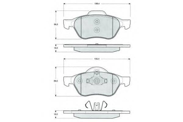PROCODIS FRANCE PF1471 Комплект тормозных колодок, дисковый тормоз