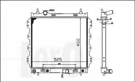 LORO 0080170003 Радиатор, охлаждение двигателя