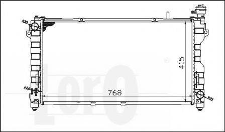 LORO 0080170004 Радиатор, охлаждение двигателя