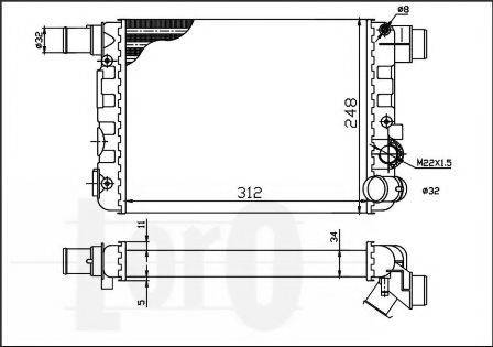 LORO 0160170004 Радиатор, охлаждение двигателя