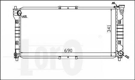 LORO 0300170011 Радиатор, охлаждение двигателя