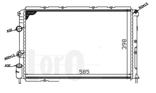 LORO 0420170013 Радиатор, охлаждение двигателя