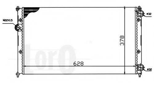 LORO 0460170004 Радиатор, охлаждение двигателя