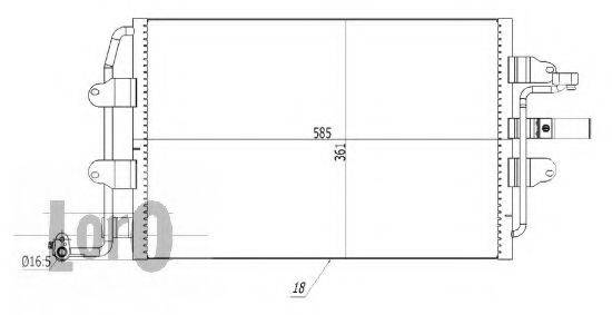 LORO 0530160028 Конденсатор, кондиционер