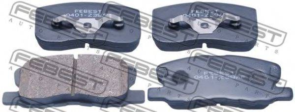 FEBEST 0401Z39AF Комплект тормозных колодок, дисковый тормоз