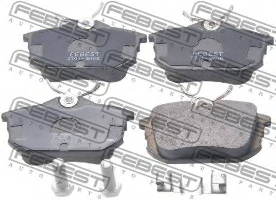 FEBEST 2701S40R Комплект тормозных колодок, дисковый тормоз