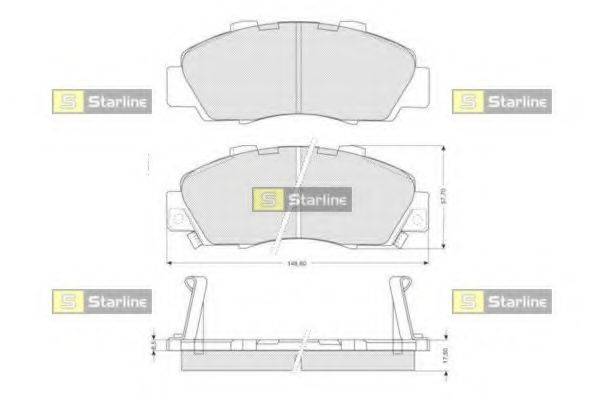 STARLINE BDS214P Комплект тормозных колодок, дисковый тормоз