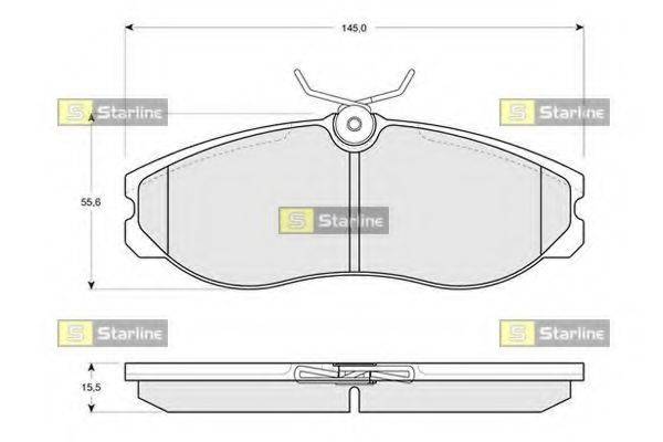 STARLINE BDS226 Комплект тормозных колодок, дисковый тормоз