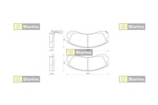 STARLINE BDS348 Комплект тормозных колодок, дисковый тормоз