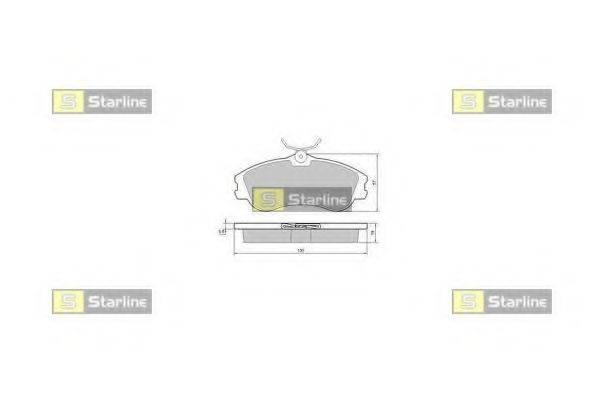 STARLINE BDS374P Комплект тормозных колодок, дисковый тормоз