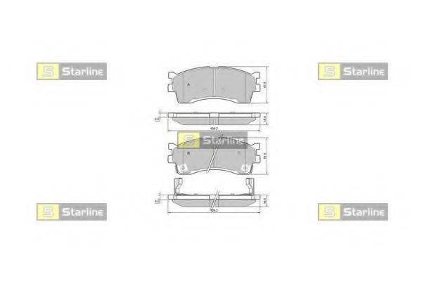 STARLINE BDS401 Комплект тормозных колодок, дисковый тормоз