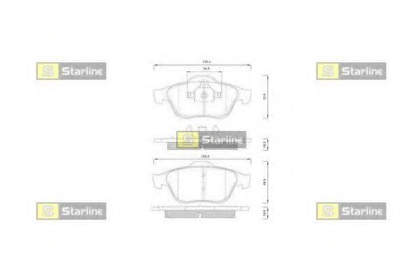 STARLINE BDS249 Комплект тормозных колодок, дисковый тормоз