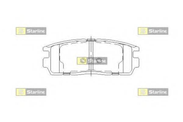 STARLINE BDS851P Комплект тормозных колодок, дисковый тормоз