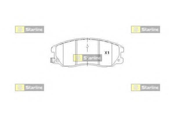 STARLINE BDS498 Комплект тормозных колодок, дисковый тормоз