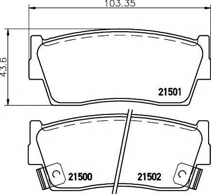 COBREQ N1309 Комплект тормозных колодок, дисковый тормоз