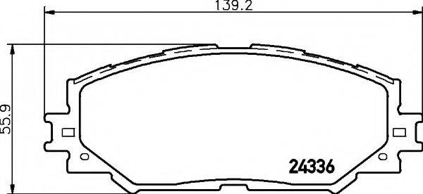 COBREQ N1468 Комплект тормозных колодок, дисковый тормоз