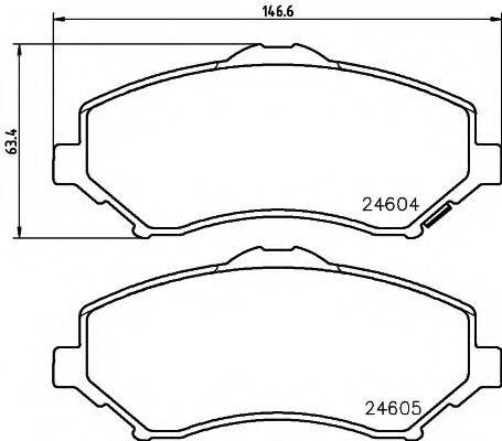 COBREQ N735 Комплект тормозных колодок, дисковый тормоз